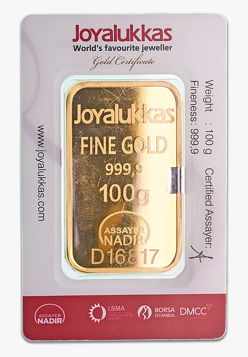 Joyalukkas Gold Bar - Joy Alukkas, HD Png Download, Free Download