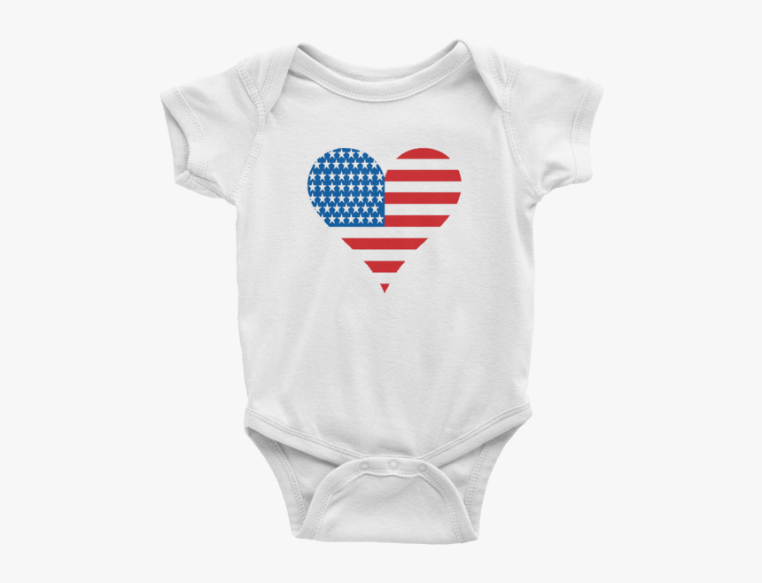 American Flag Onesie, Heart, Heart Flag, American Pride, - I D Rather Be With My Aunt Onesie, HD Png Download, Free Download