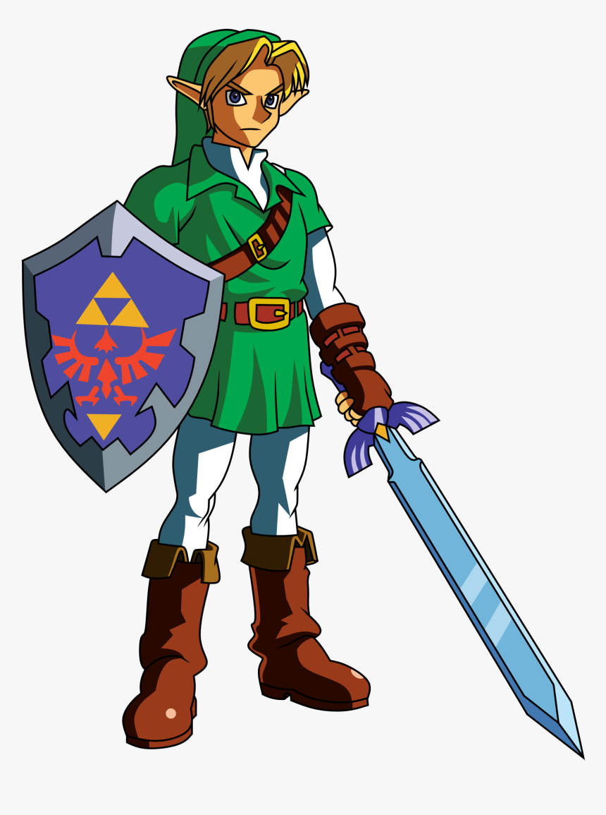 Zelda Ocarina Clipart Picture Freeuse Download Link - Link Zelda Ocarina Of Time, HD Png Download, Free Download