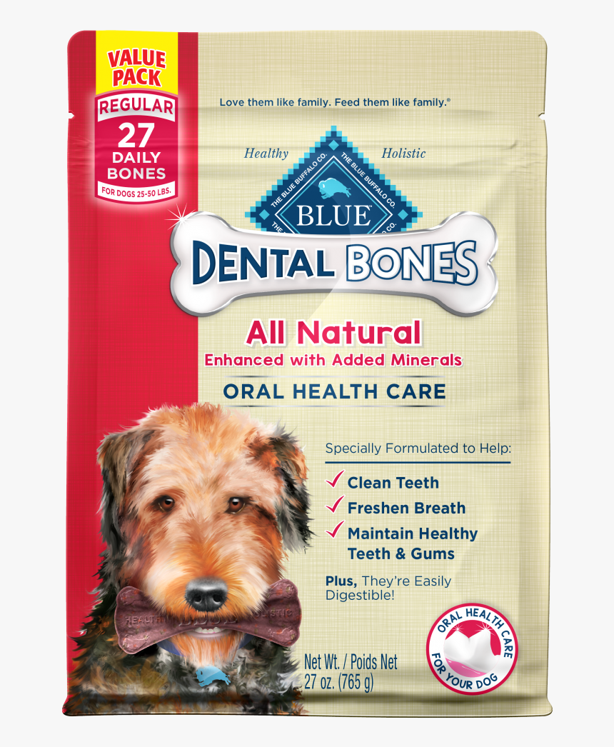 Blue Buffalo Blue All Natural Dental Bones Dog Treats"
 - Blue Buffalo Dental Bones Puppy, HD Png Download, Free Download