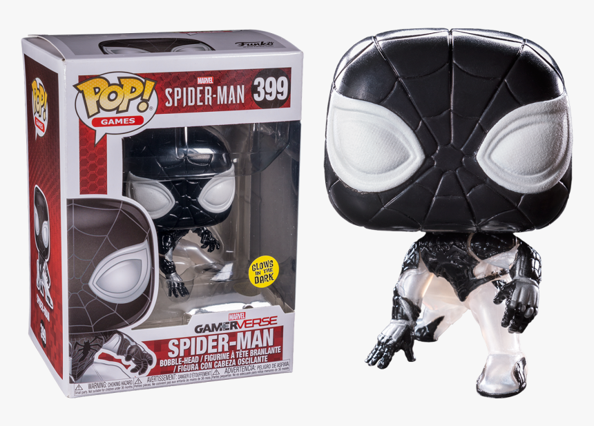 Spider Man Negative Suit Funko Pop , Png Download - Funko Pop Spiderman Glow, Transparent Png, Free Download