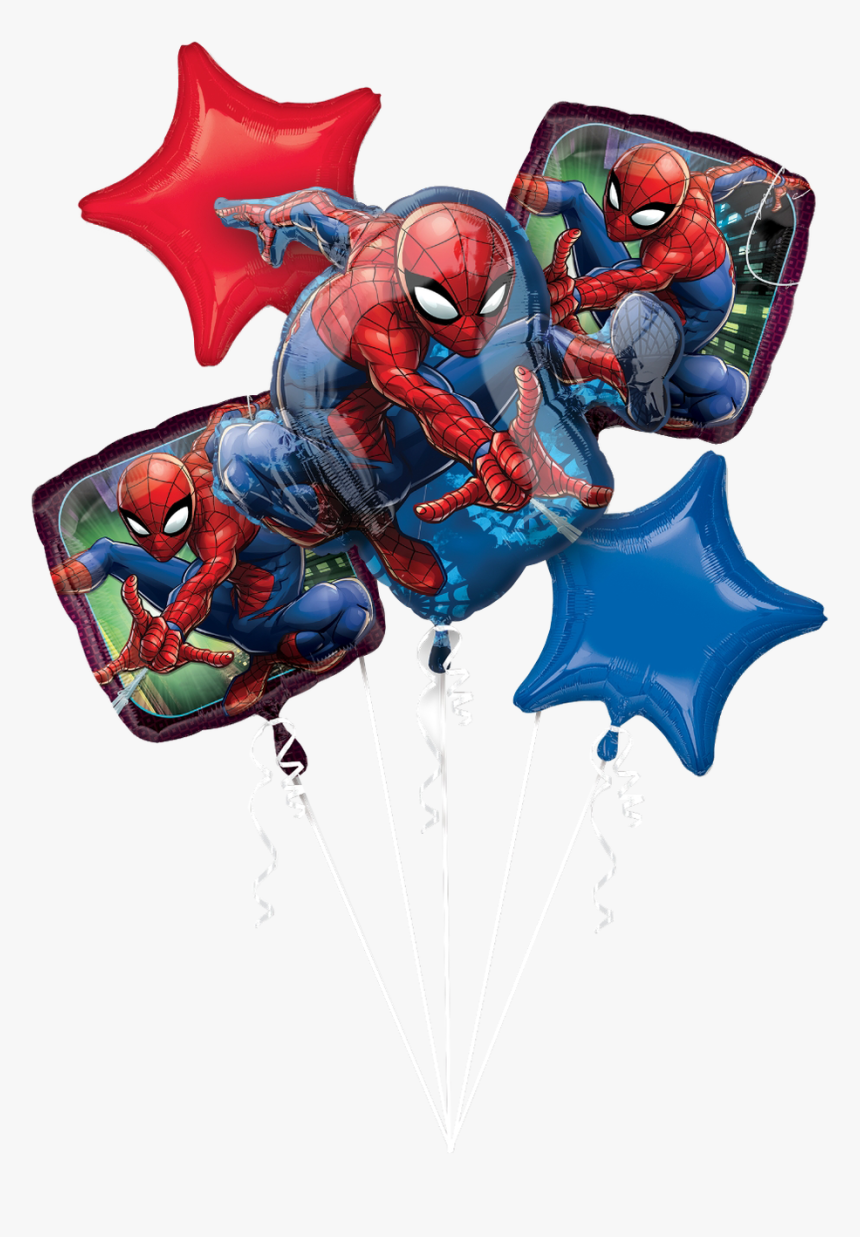 Spider-man Balloons Bouquet - Spider Man Nylon Balloons, HD Png Download, Free Download