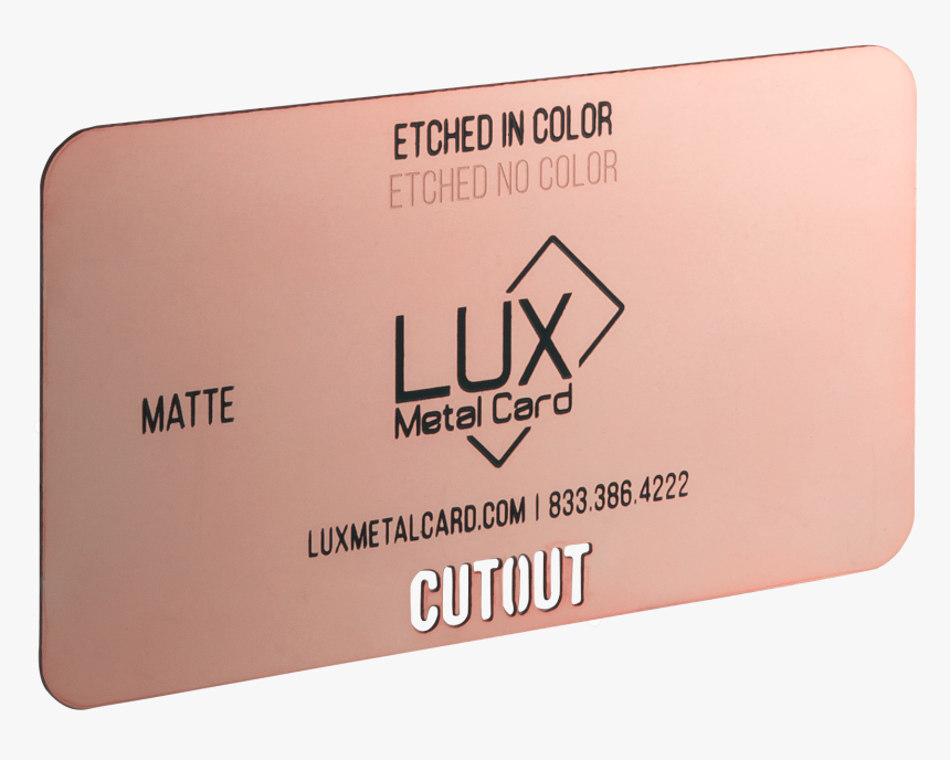 Rose Gold Matte Metal Business Card - Cosmetics, HD Png Download, Free Download
