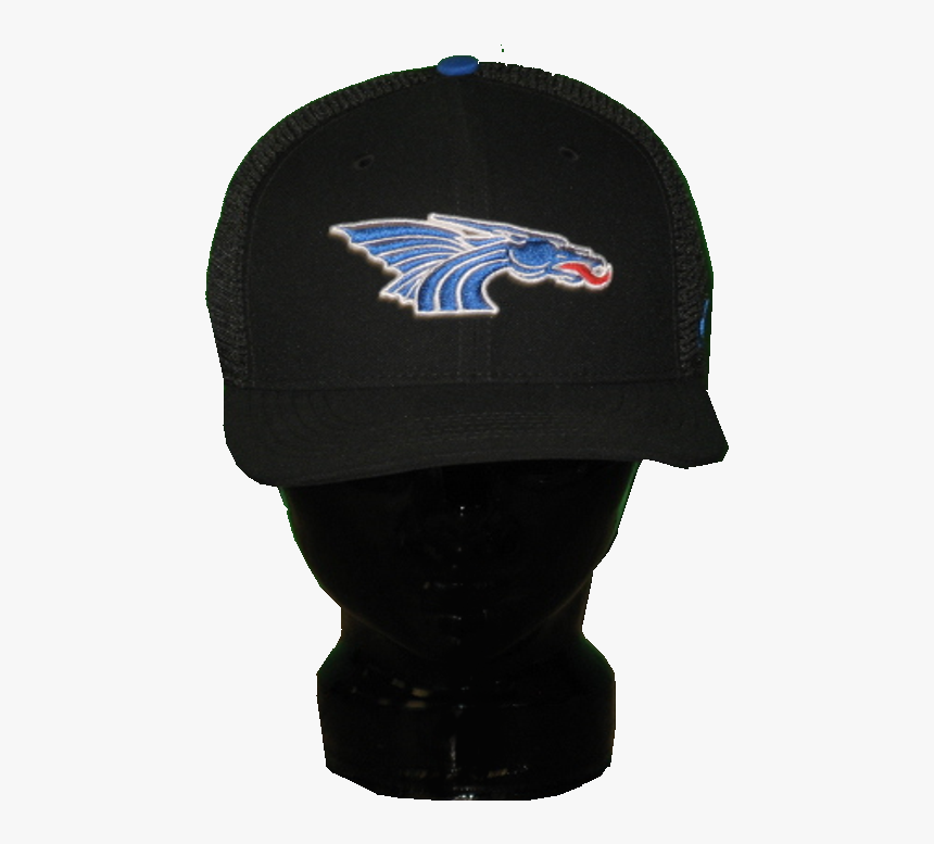 Black Nike Mesh Flex Hat With Power Dragon On Front - Beanie, HD Png Download, Free Download