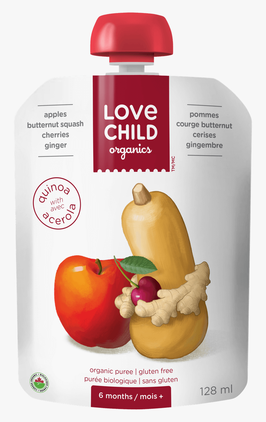 Apples, Butternut Squash, Cherries Ginger - Love Child Organics, HD Png Download, Free Download