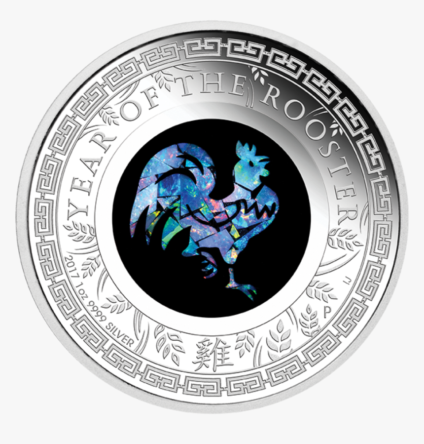 Year Of The Rooster Silver Coin With Rooster Picked - Coin, HD Png Download, Free Download