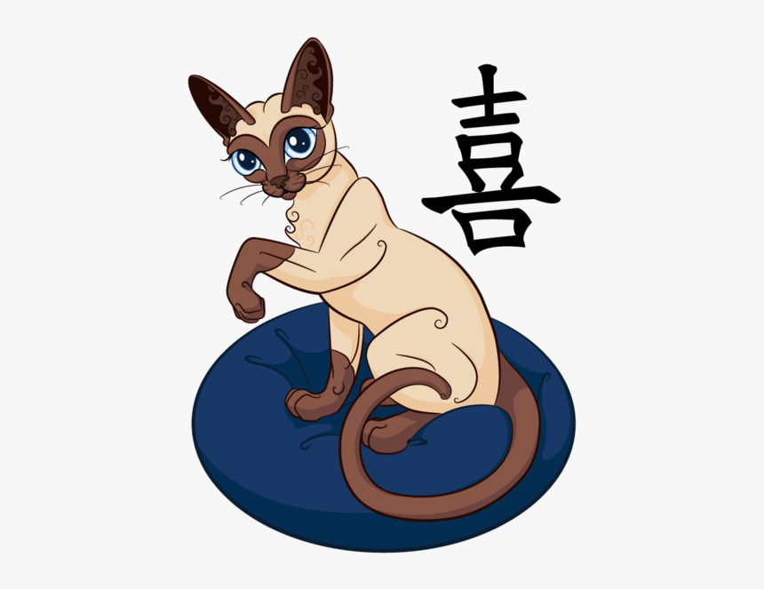 Siamese Cat Design Siamese Siamese, Cat - Siamese Cat Caricature Png, Transparent Png, Free Download