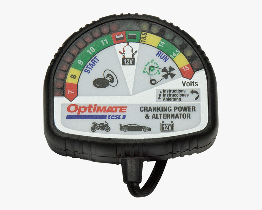 Optimate Test Cranking & Alternator - Optimate Battery Tester, HD Png Download, Free Download