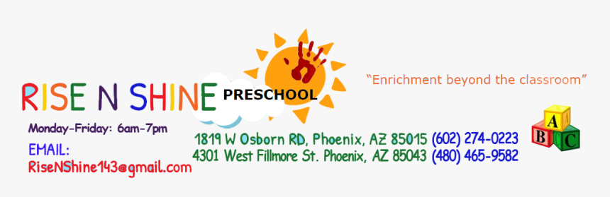 Rise N Shine Preschool - Abc Blocks, HD Png Download, Free Download