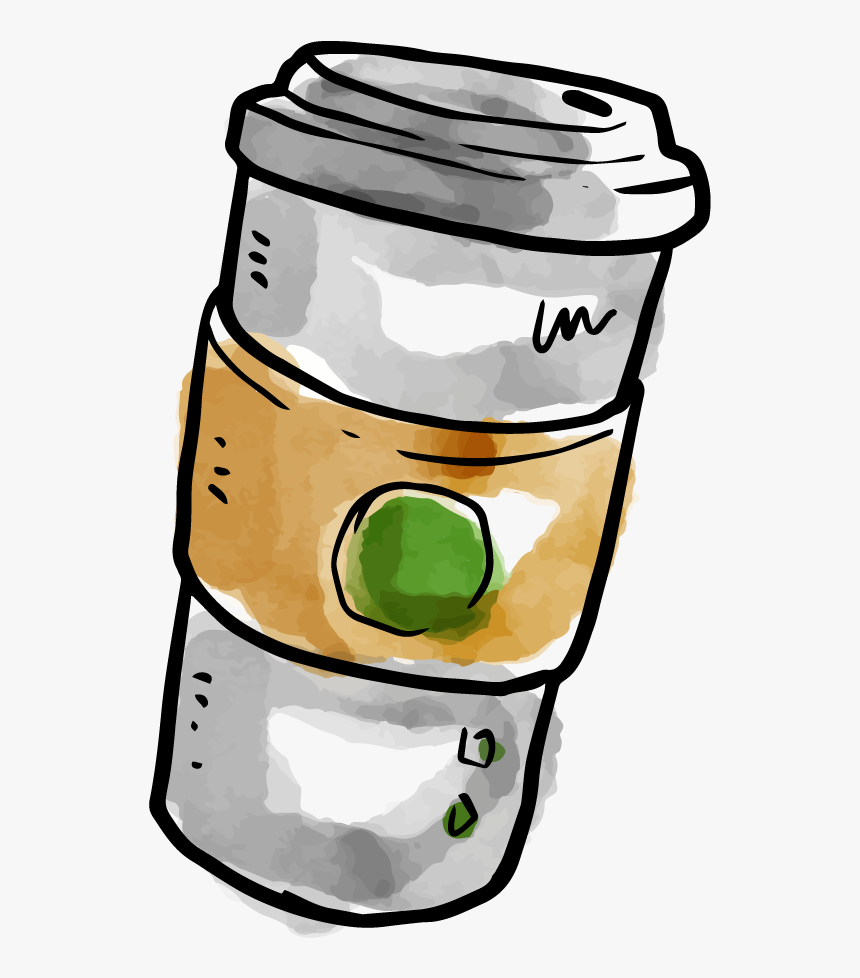 Coffee Milkshake Transprent Png - Drawn Starbucks Coffee Cup, Transparent Png, Free Download