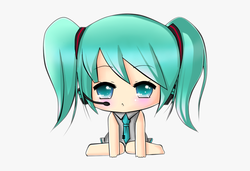 Hatsune Miku Chibi Anime, HD Png Download, Free Download