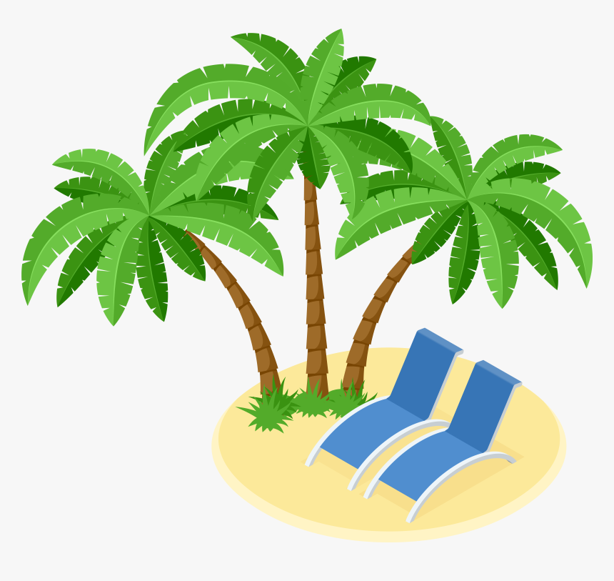 Beach Island Clipart Vector Beach Island Transparent, HD Png Download, Free Download
