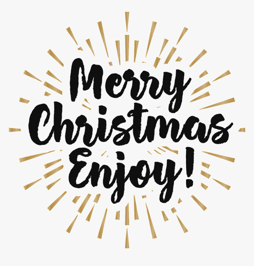 Enjoy Happy Christmas Decoration Vector - Calligraphy, HD Png Download, Free Download