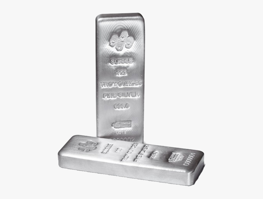 Buy 100 Oz Silver Bar Pamp Suisse 100 Oz Pamp Bar Silver - 100 Oz Silver Bars, HD Png Download, Free Download