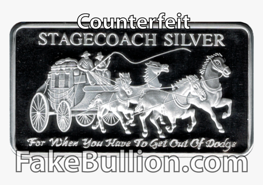 Click To Enlarge Image Stagecoach Bar Fake Obverse - Fake Stagecoach Silver Bars, HD Png Download, Free Download