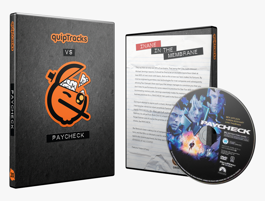 Paycheck Dvd W/ Custom Case - Cd, HD Png Download, Free Download