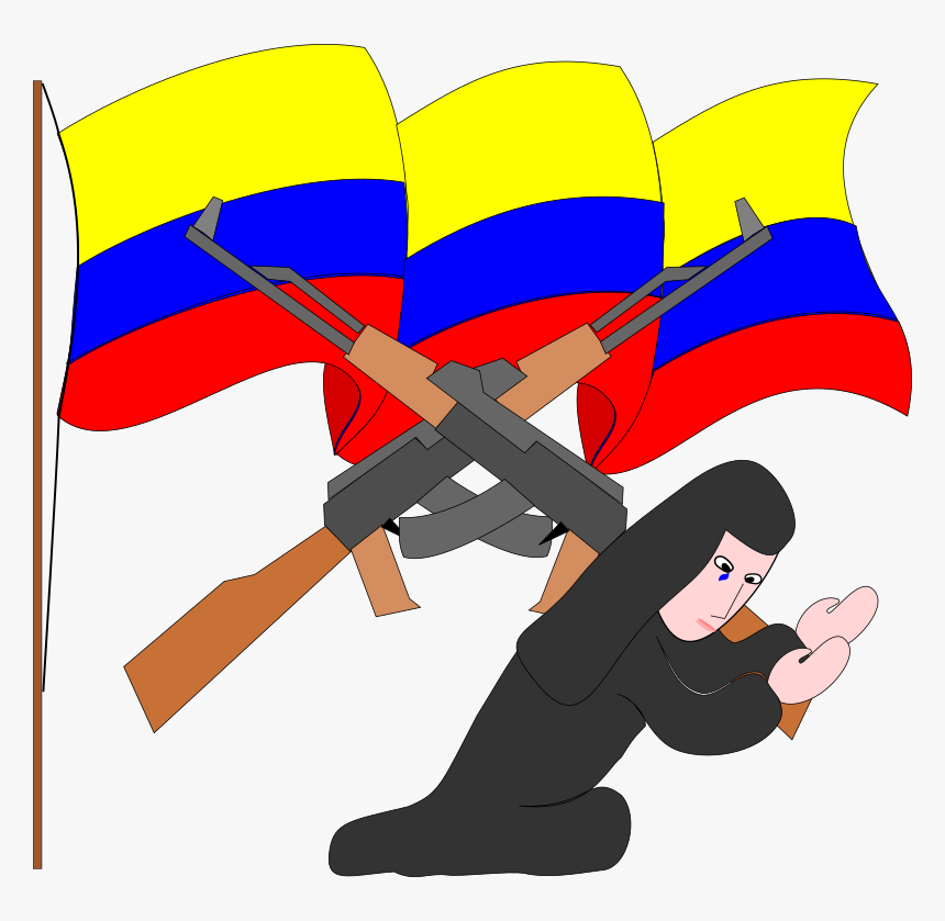 Bandera Colombiana - Gerilla Png, Transparent Png, Free Download