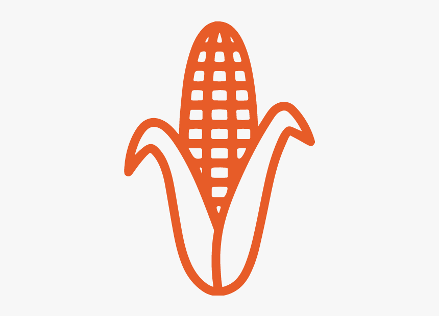 Sharkfarmer Icons Corn-orange - Ear Of Corn Clipart Black And White, HD Png Download, Free Download