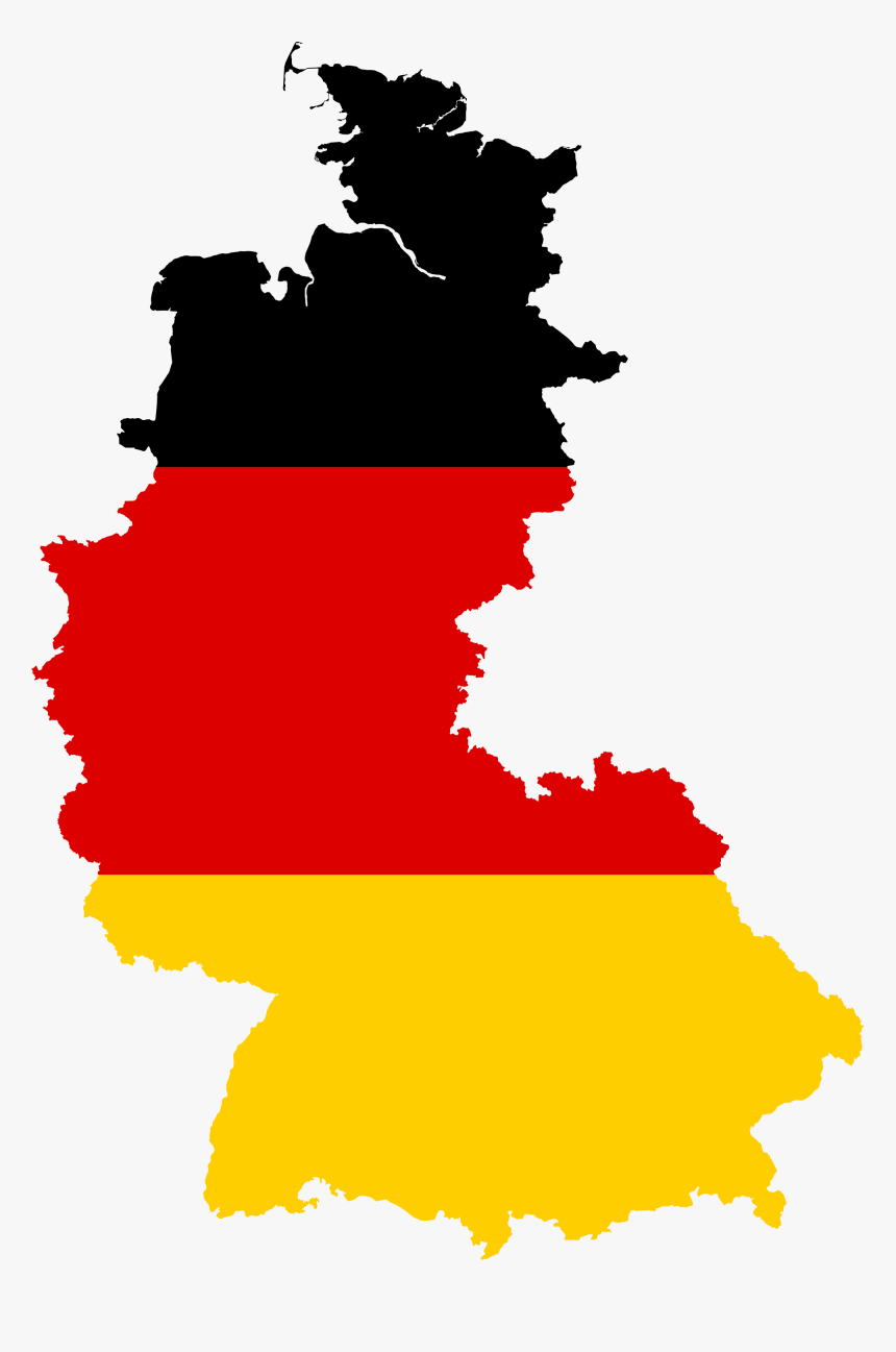 Transparent German Flag Png - Flag Map Of Germany, Png Download, Free Download