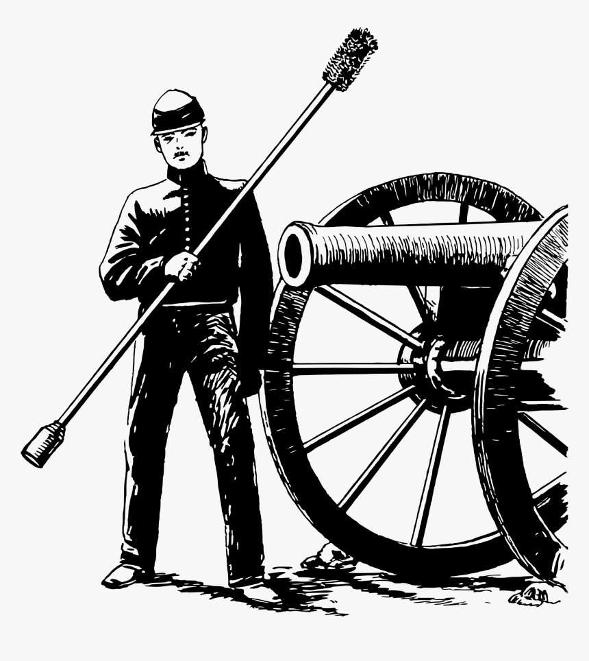 Cannon Artillery Gunner Vector Clipart Image - Cannon And Artillery Man Png, Transparent Png, Free Download