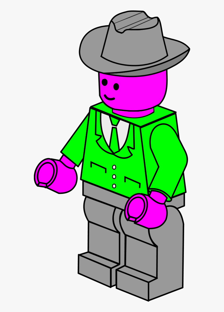 Lego Mini Fig Drawing Template - Police Man Coloring Page, HD Png Download, Free Download