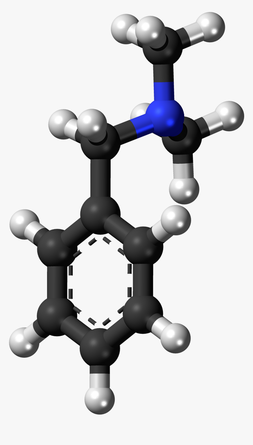 Dimethylbenzylamine 3d Ball - Mandelic Acid Molecule, HD Png Download, Free Download