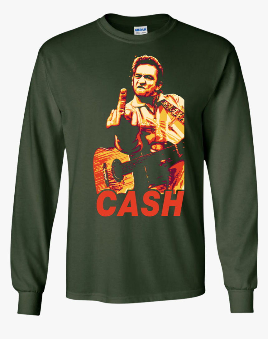 Johnny Cash T Shirt, Hoodies, Tank Top - Johnny Cash Middle Finger, HD Png Download, Free Download