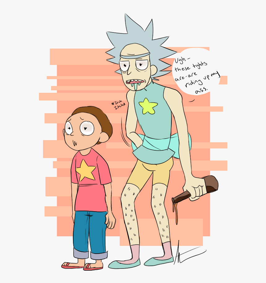 These Tjhs Afe-are 1 Tchメ Orss Morty Smith Rick Sanchez - Rick And Morty Crossover Steven Universe, HD Png Download, Free Download