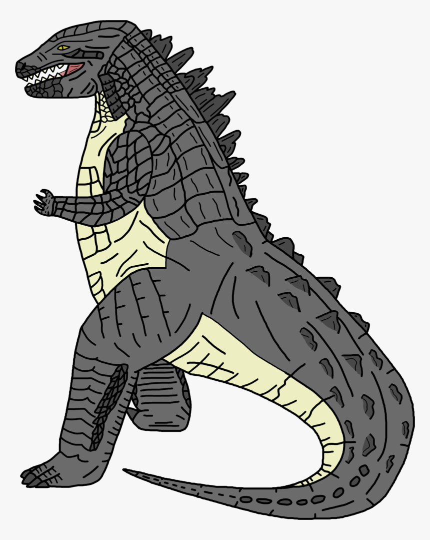Drawn Alligator Godzilla - Illustration, HD Png Download, Free Download
