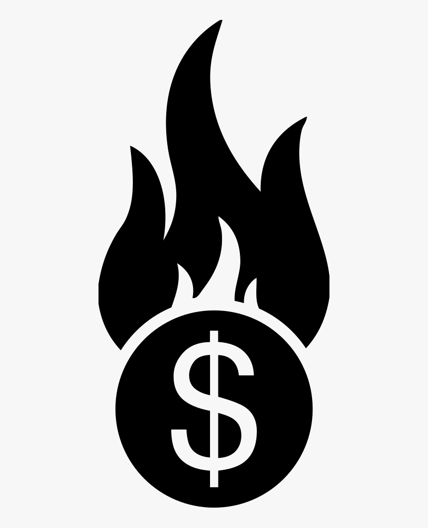 Dollar Coin With Flames - Design Ideas For Graphic Designers, HD Png Download, Free Download