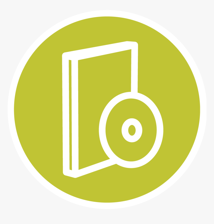Green Dvd Case Icon - Circle, HD Png Download, Free Download
