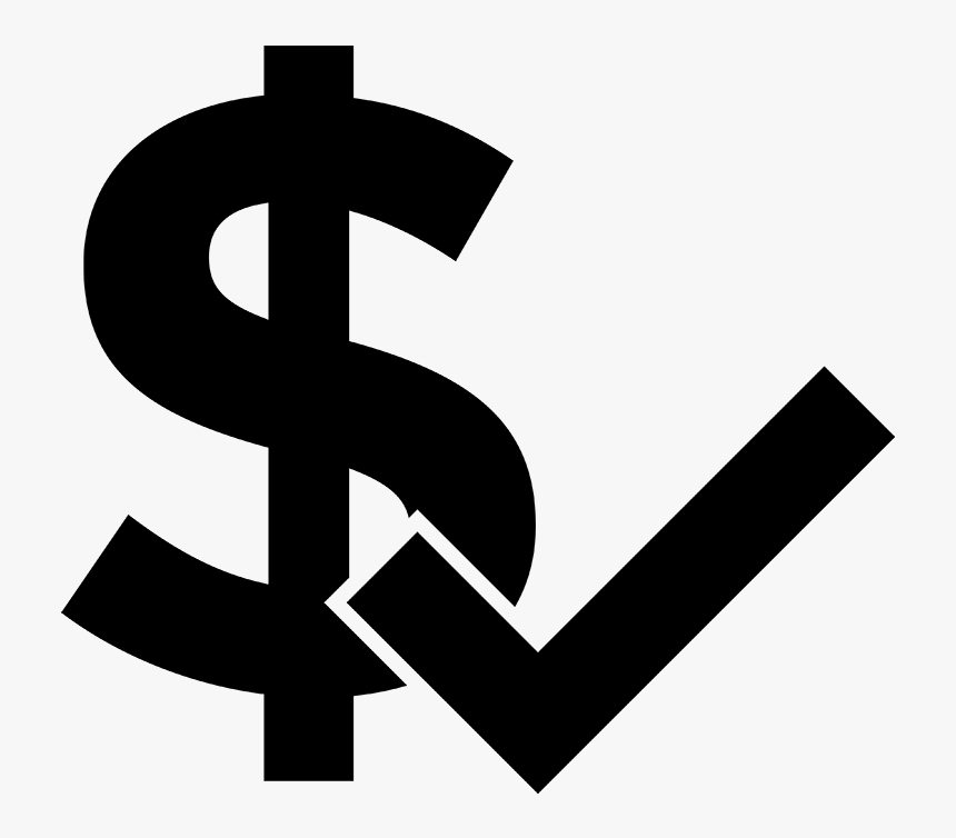 Icon Of A Dollar Sign And A Check Mark Cross Hd Png Download Kindpng