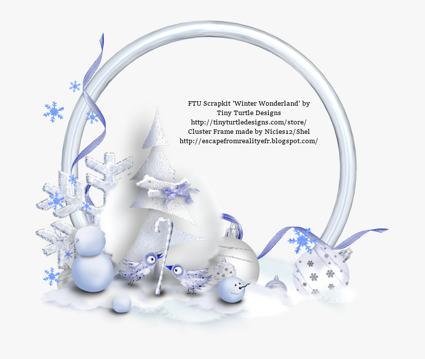 Soft Winter Colors Of This Kit As You Make Your Winter - Winter Wonderland Borders And Frames, HD Png Download, Free Download