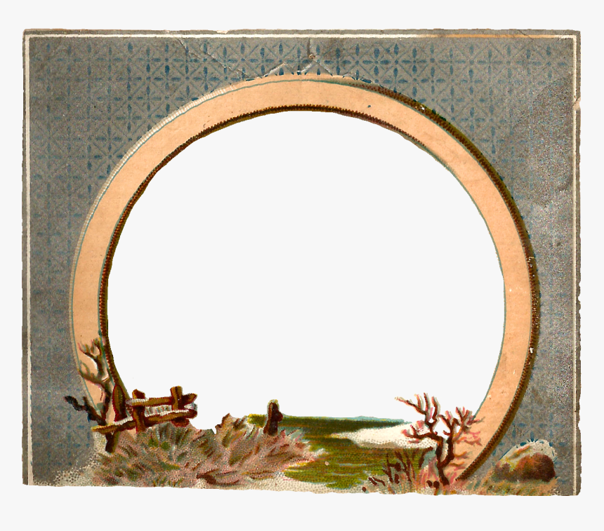 Free Digital Circle Frame With Winter Clip - Picture Frame, HD Png Download, Free Download