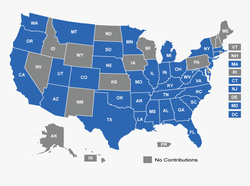 Us Map Of State Where We Gave Federal Contributions - Most Popular Disney Movies By State, HD Png Download, Free Download