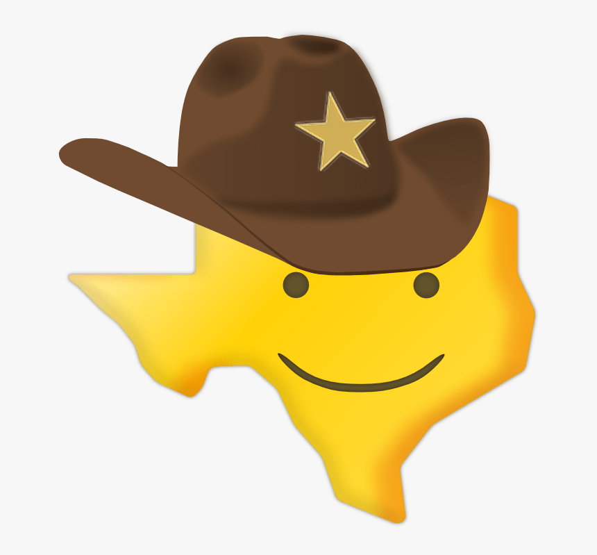 Texas Smiley Sticker - Blushing Cowboy Sad Cowboy Emoji, HD Png Download is...