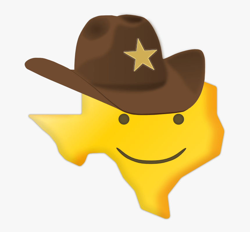 Texas Smiley Sticker - Blushing Cowboy Sad Cowboy Emoji, HD Png Download, Free Download