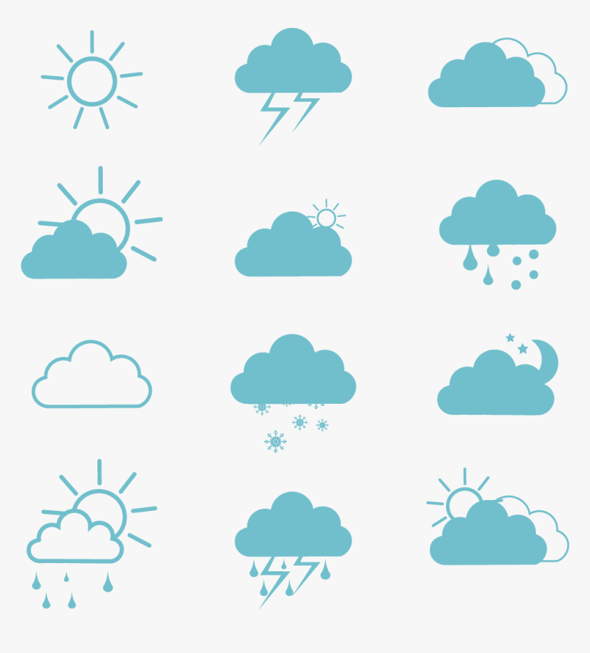 Weather Symbols Png, Transparent Png, Free Download