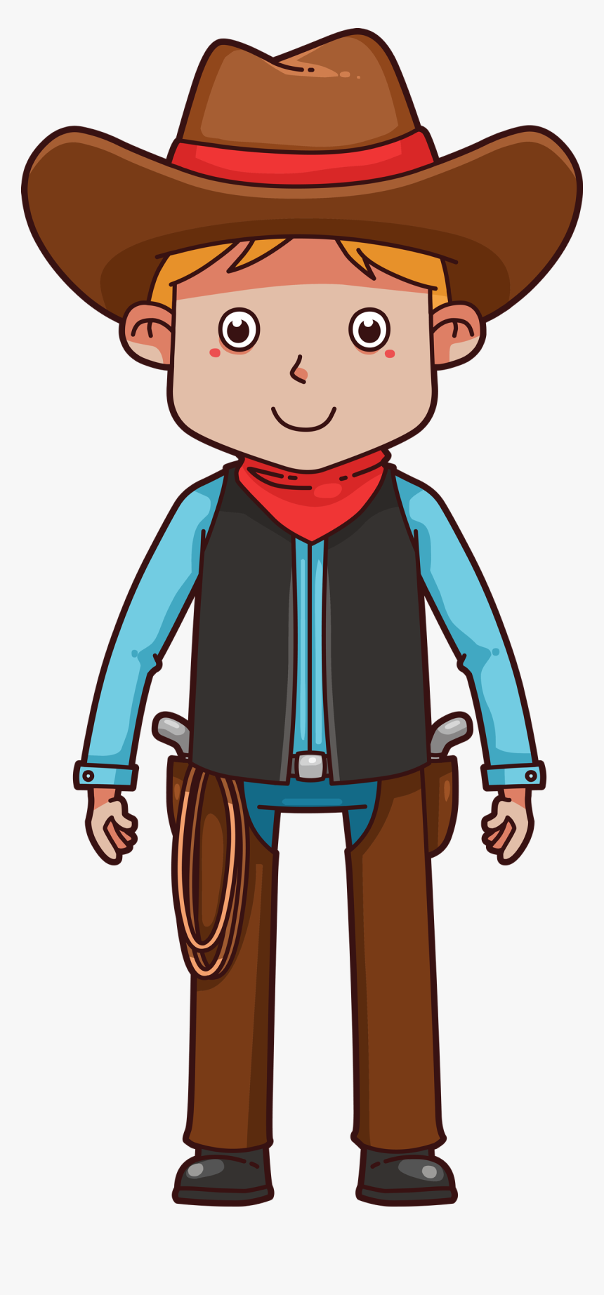 Free Cartoon Cowboy Clip Art - Cartoon Cowboy Png, Transparent Png, Free Download