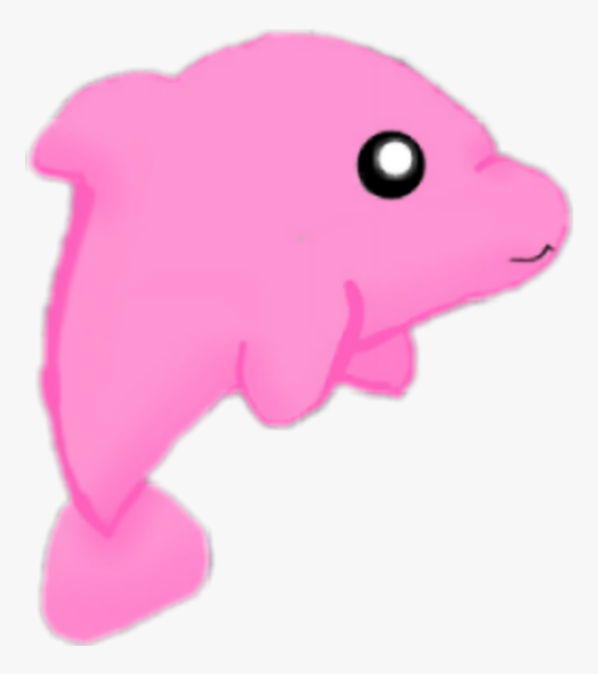 #dolphin #pink #cute - Cartoon, HD Png Download, Free Download