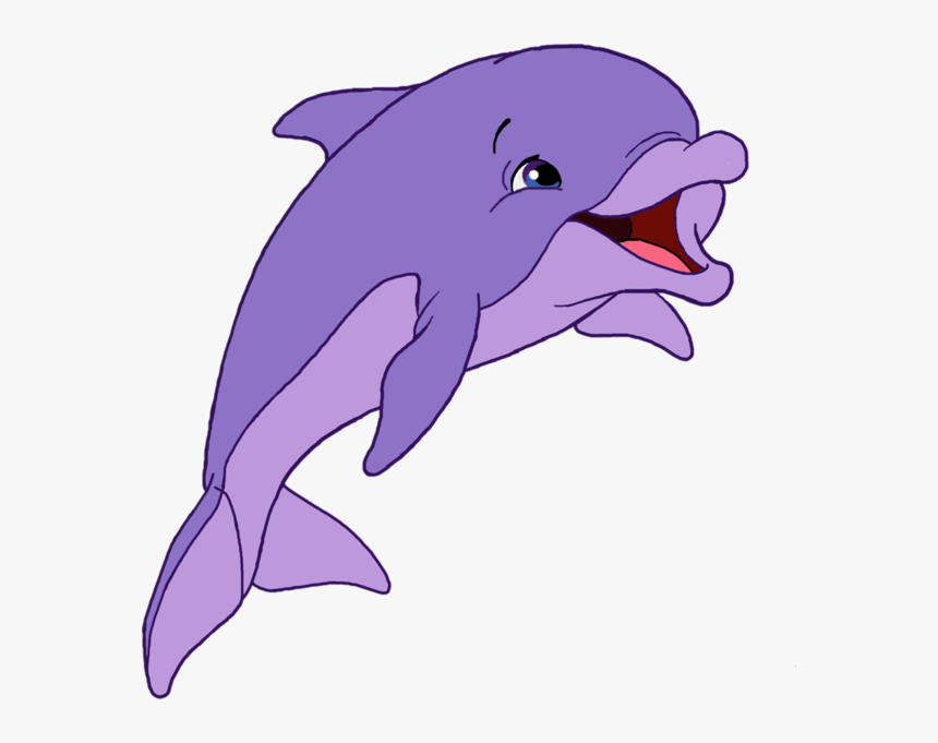 Purple Dolphin Cartoon - Dibujo De Delfin Rosado, HD Png Download, Free Download