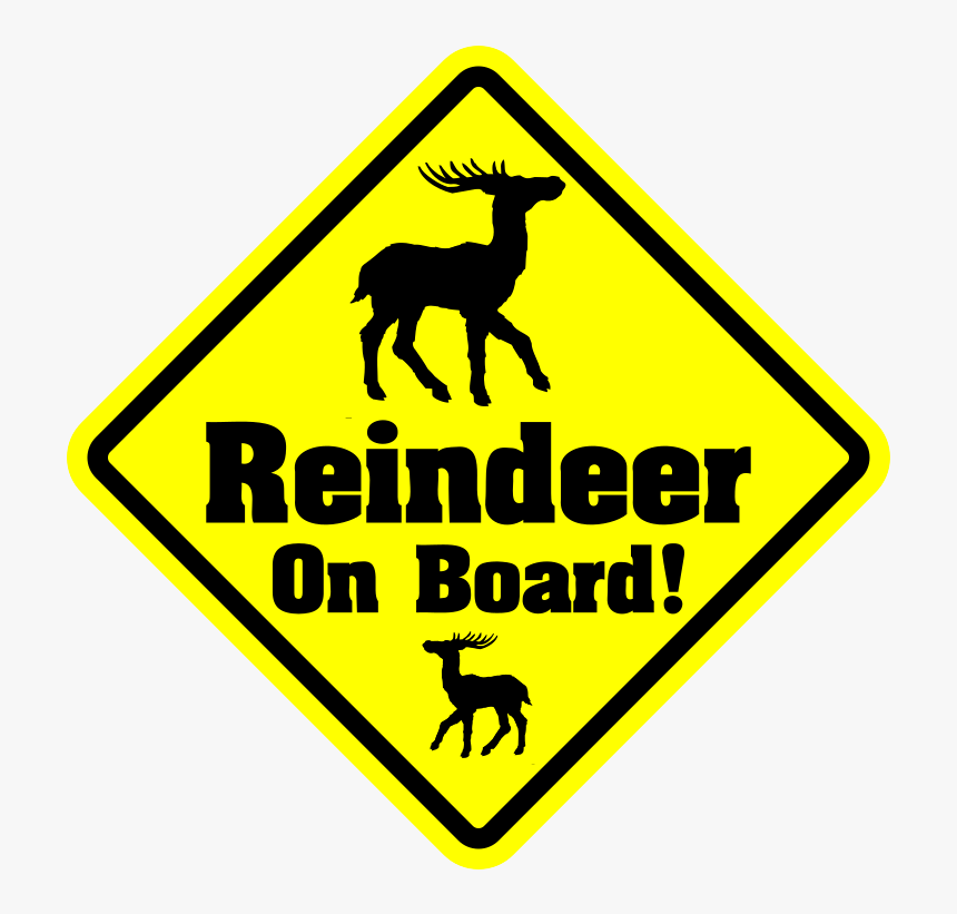 Reindeer On Board Diamond Magnet - Safe Place Sign, HD Png Download, Free Download