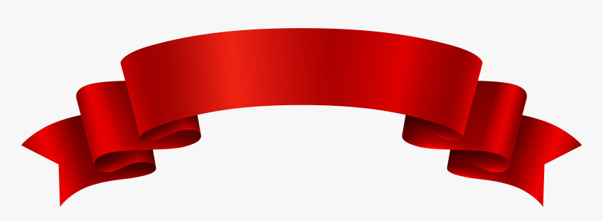 Curly Ribbon Silhouette - Red Banner Deco Clip Art Png, Transparent Png, Free Download