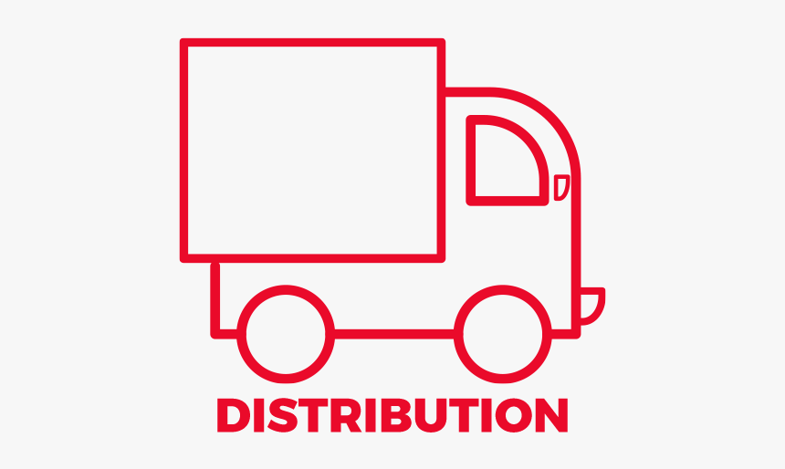Distribution Icon - Firefighter Truck Clipart Black And White, HD Png Download, Free Download