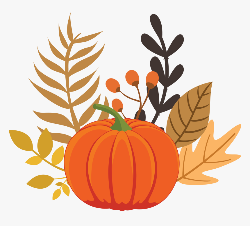 Pumpkin And Leaves Print & Cut File - Pumpkin, HD Png Download, Free Download