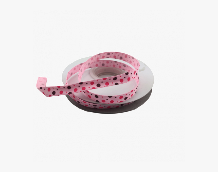 Ribbons [tag] Pink And Brown Polka Dots Grosgrain 3/8″ - Circle, HD Png Download, Free Download