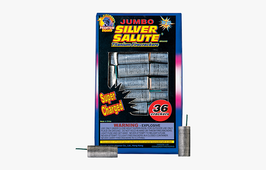 Firecrackers Silver Salute 36 Count - Toy, HD Png Download, Free Download