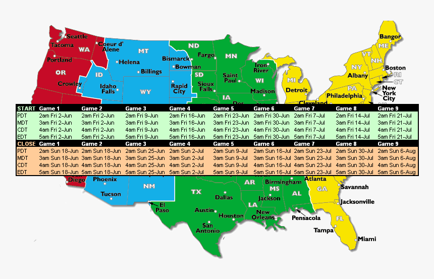 Us Time Zones Map, HD Png Download, Free Download