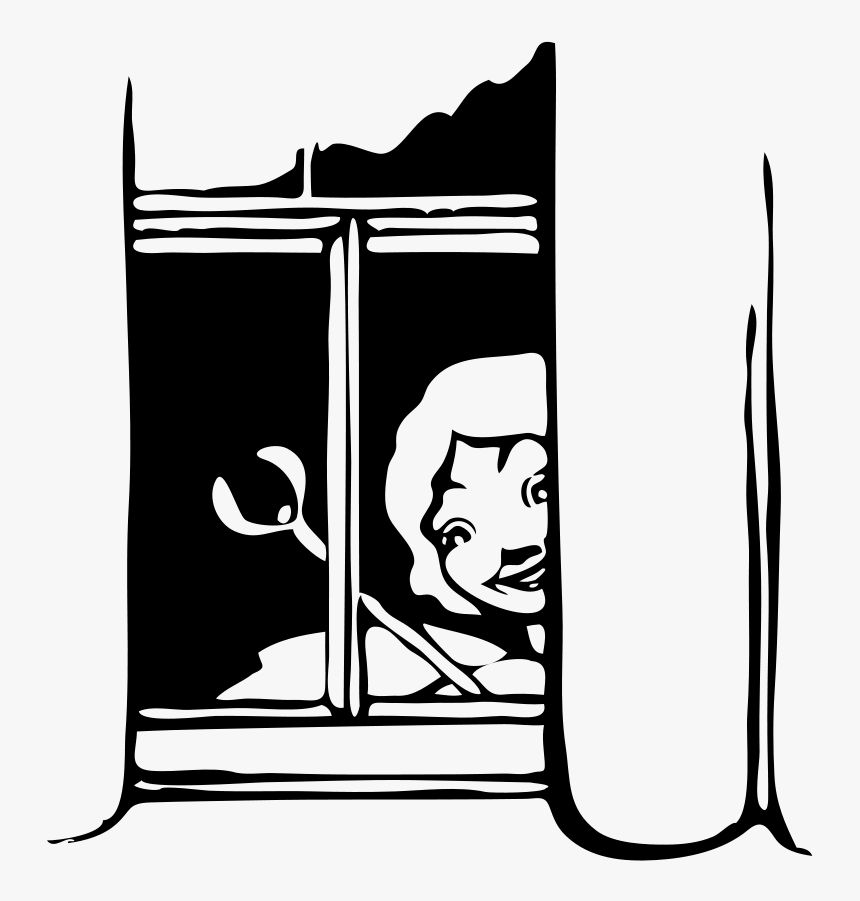 Fairy Peeking In Window Svg Clip Arts - Peeking Through A Window Clipart, HD Png Download, Free Download