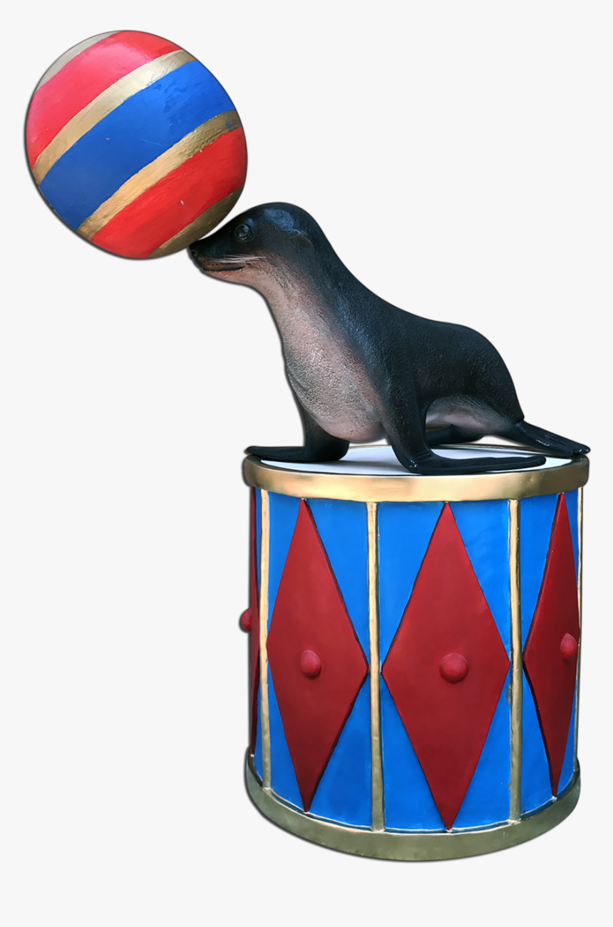 Circus Seal With Drum - Animal Figure, HD Png Download, Free Download
